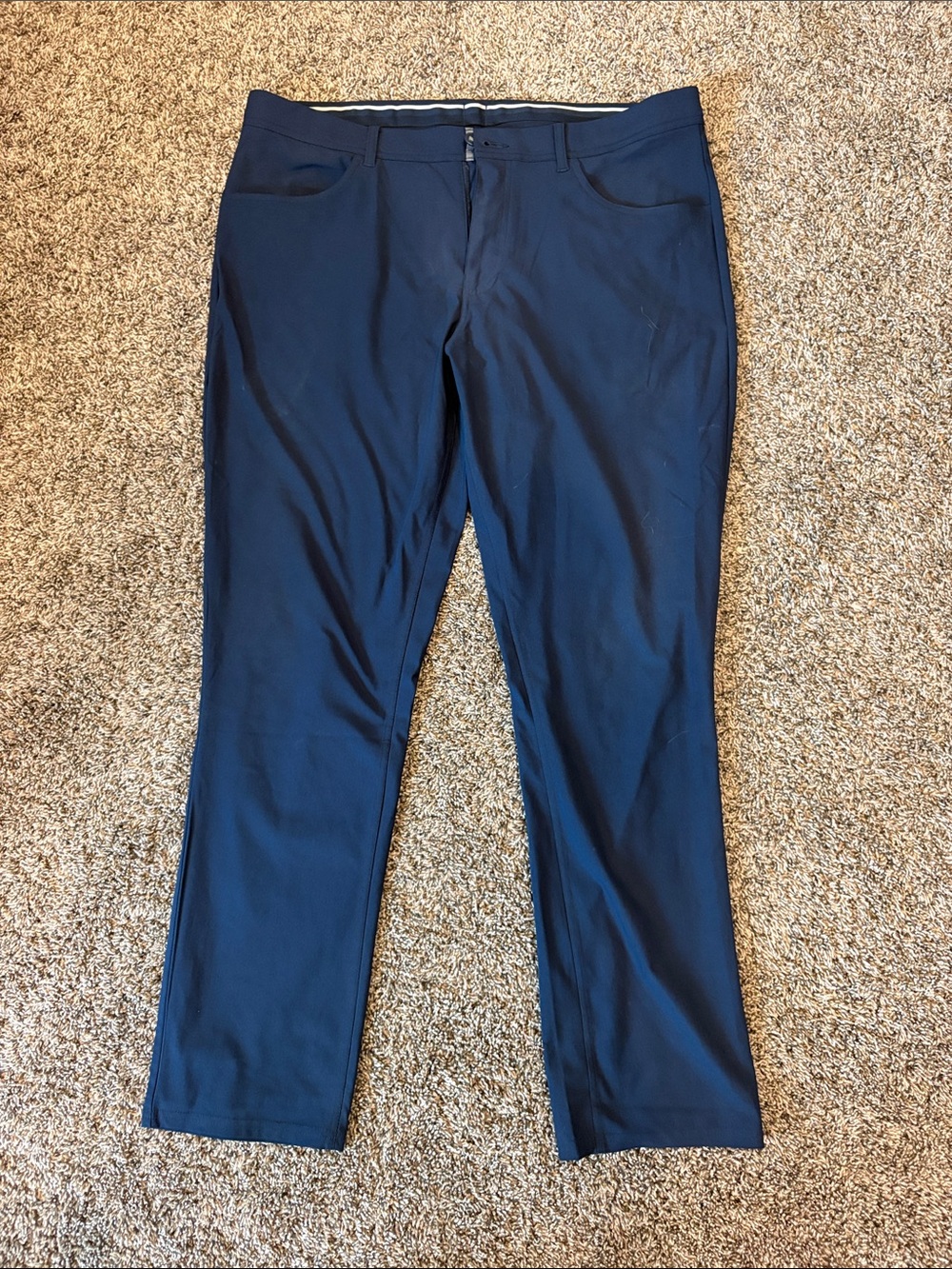 Puma Navy Athletic Pants with Light Blue Accent